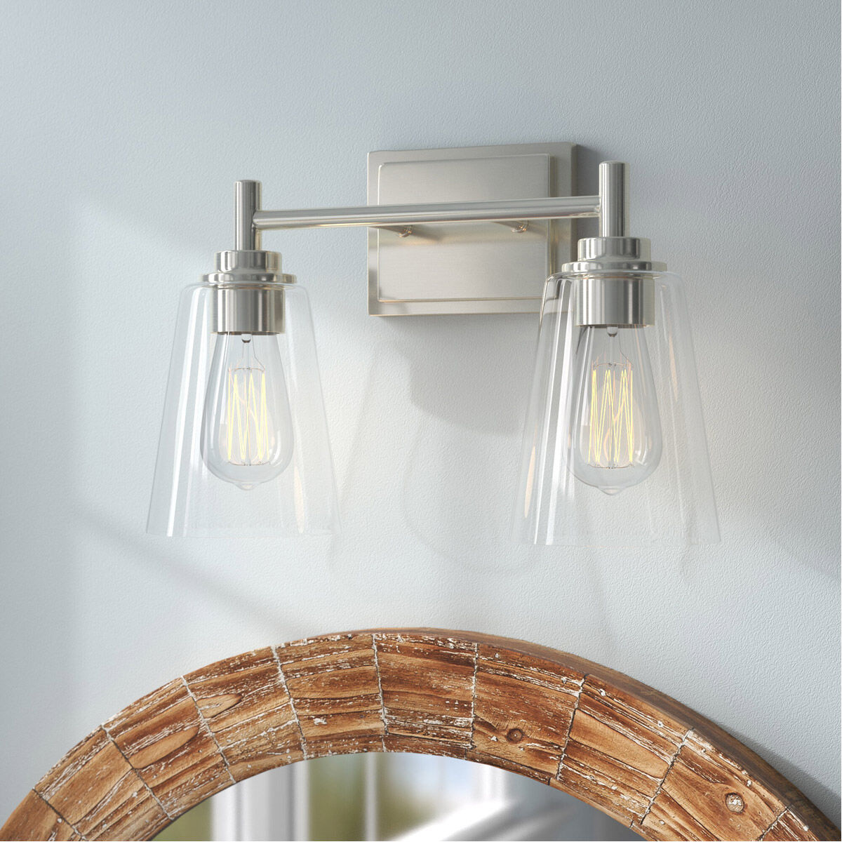 Westin 2 Light 15 inch Satin Platinum Bath Bar Wall Light